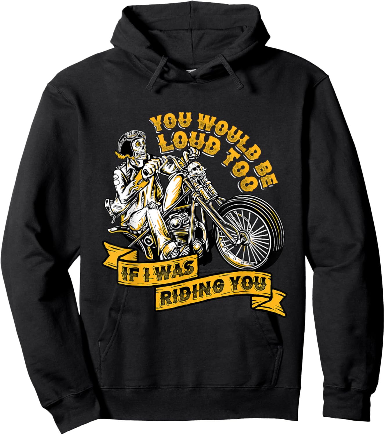 KaizenDesigns Men's Motorcycling Biker - Black, Small Hoodie - Hoodie | Black