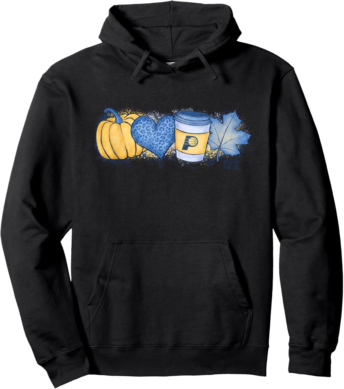 NBA Indiana Pacers Cozy Fall Painted Banner Hoodie - Hoodie | Black