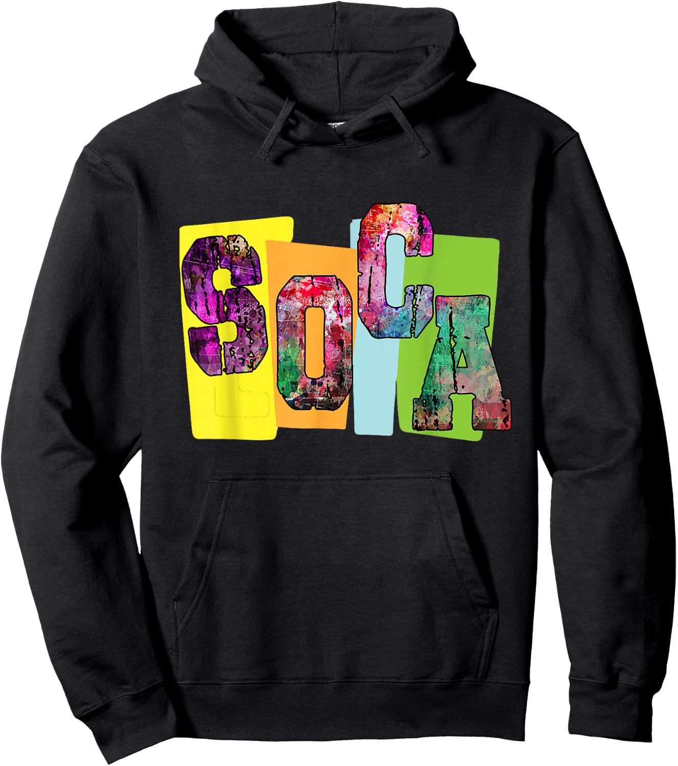 Jouvert Inspired Soca Apparel/ Carnival Top Hoodie - Hoodie | Black