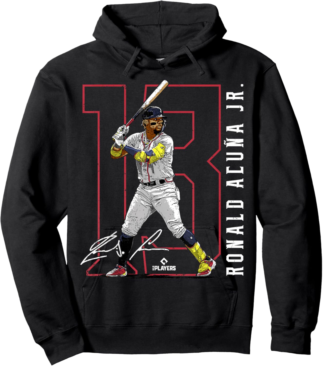 Ronald Acuna Jr. | Atlanta Baseball MLB Players | MLBRAC3003 Hoodie - Hoodie | Black