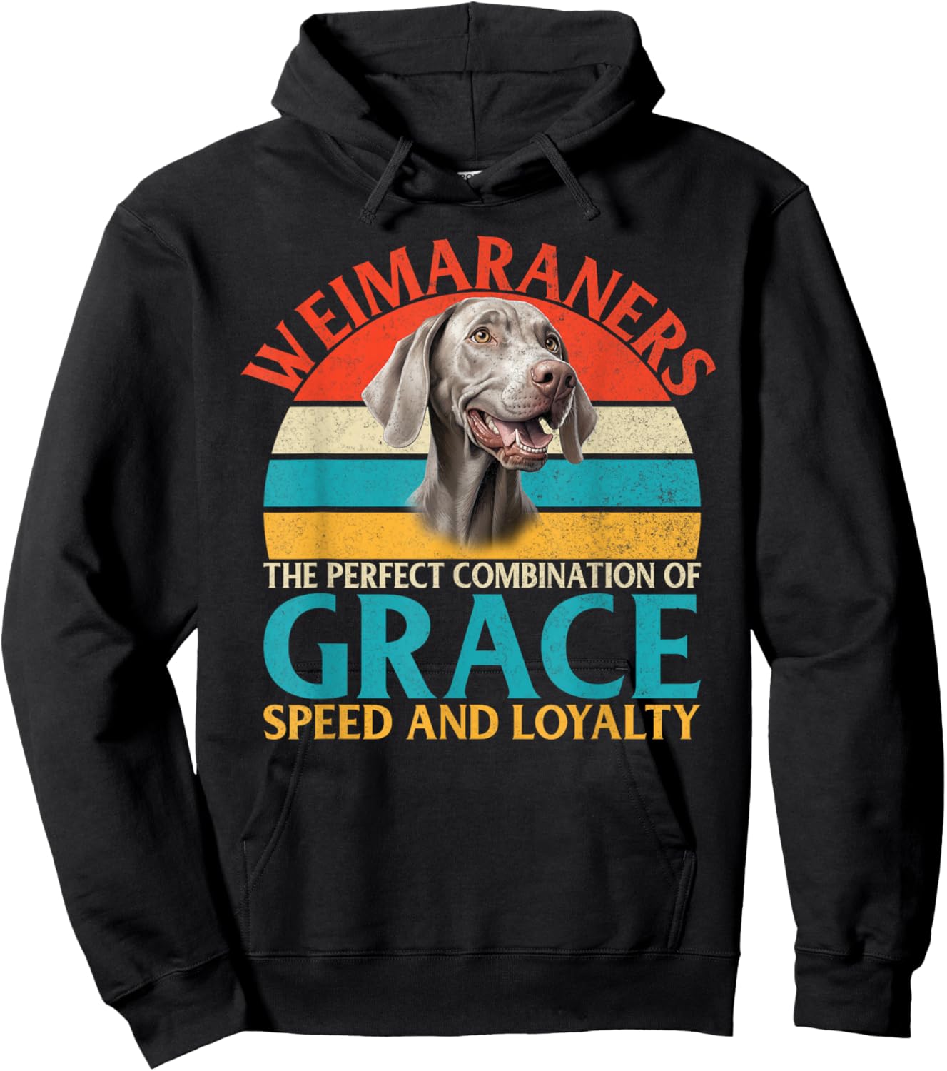 Weimaraner Combination Grace Speed and Loyalty Weimaraner Hoodie - Hoodie | Black