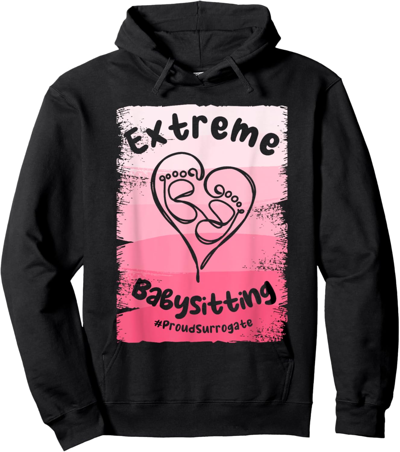 Extreme Babysitting Surrogate Mom Surrogacy IVF Hoodie - Hoodie | Black