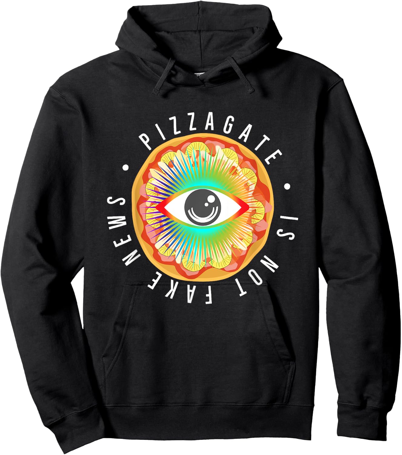 Pizzagate is Not Fake News All Seeing Pizza Eye Pizzagate Hoodie - Hoodie | Black