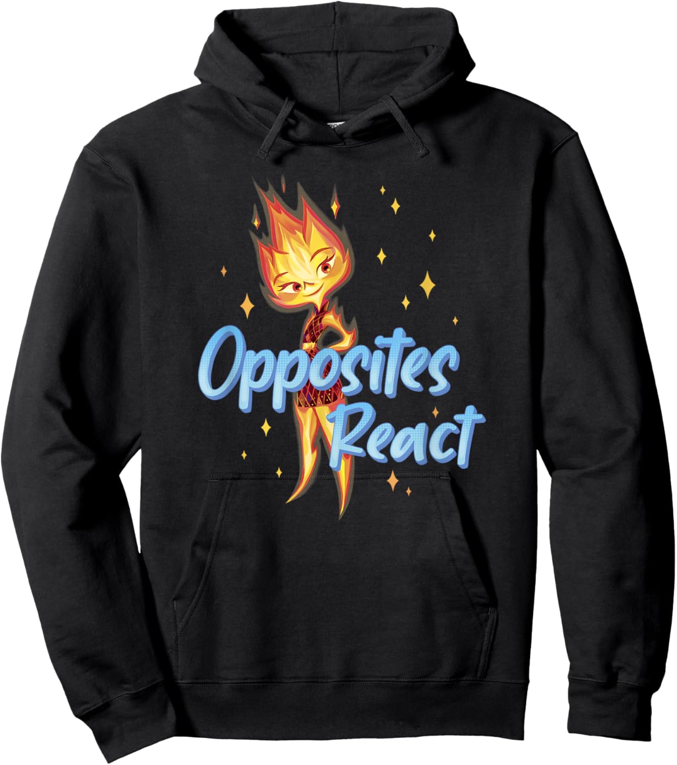 Disney Pixar Elemental Opposites React Ember Poster Hoodie - Hoodie | Black