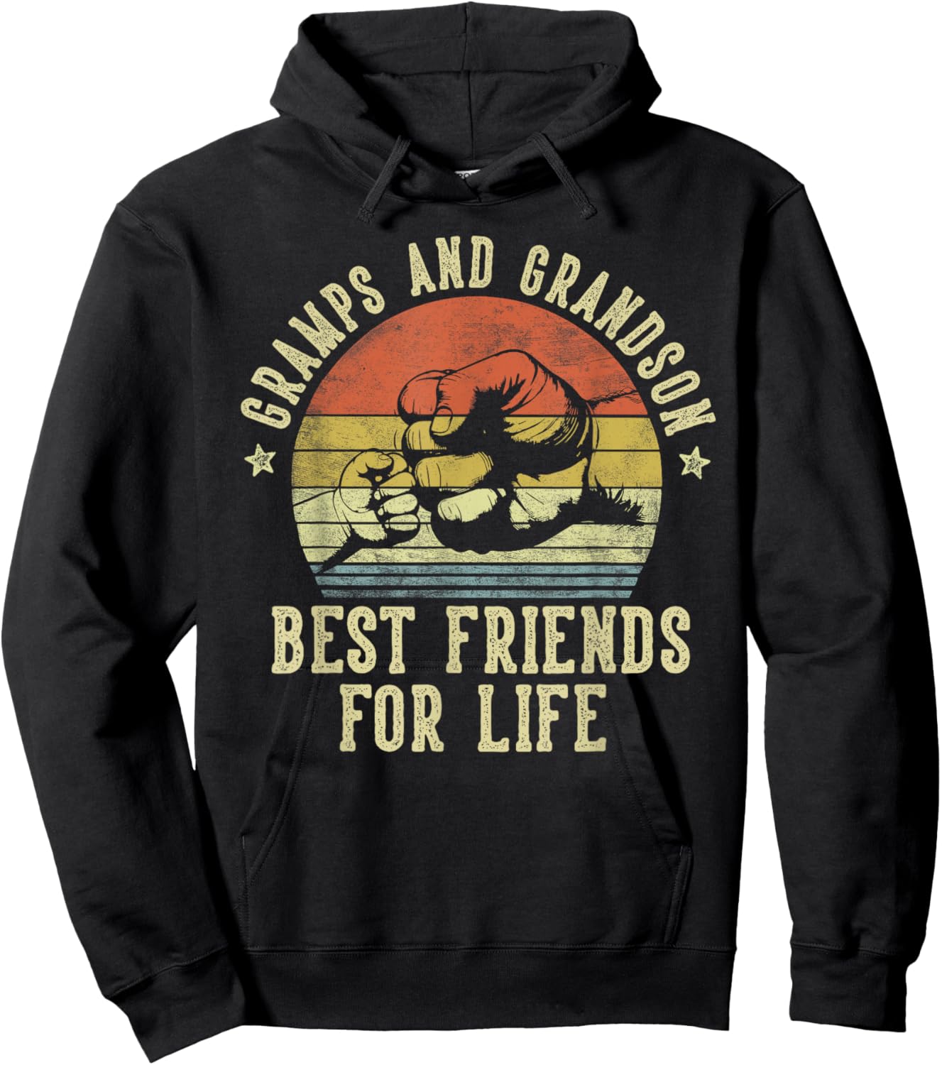 Gramps and Grandson Best Friends for Life Funny Gramps Hoodie - Hoodie | Black