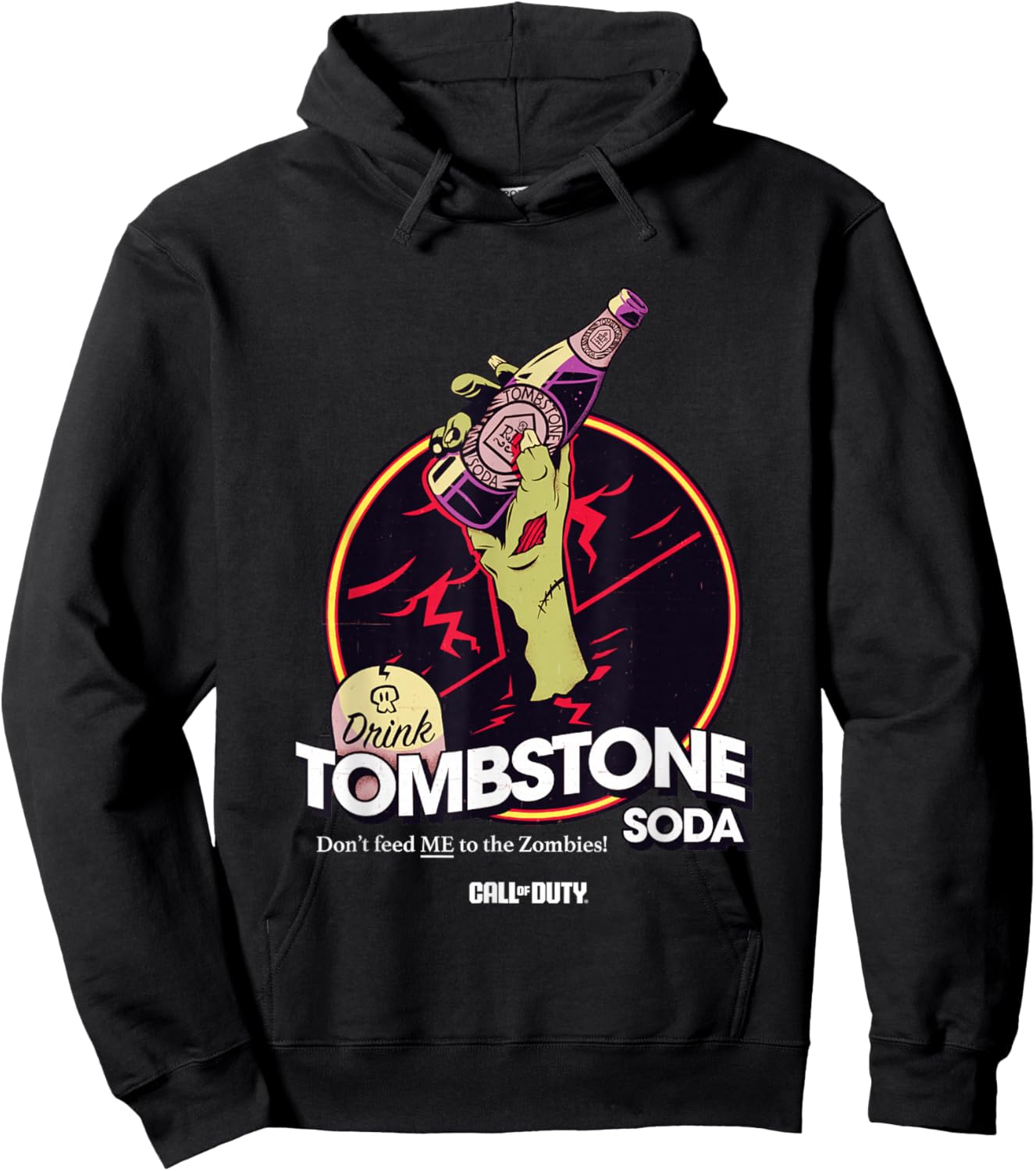 Call Of Duty Zombies Drink Tombstone Soda Vintage , Red, S Hoodie - Hoodie | Black