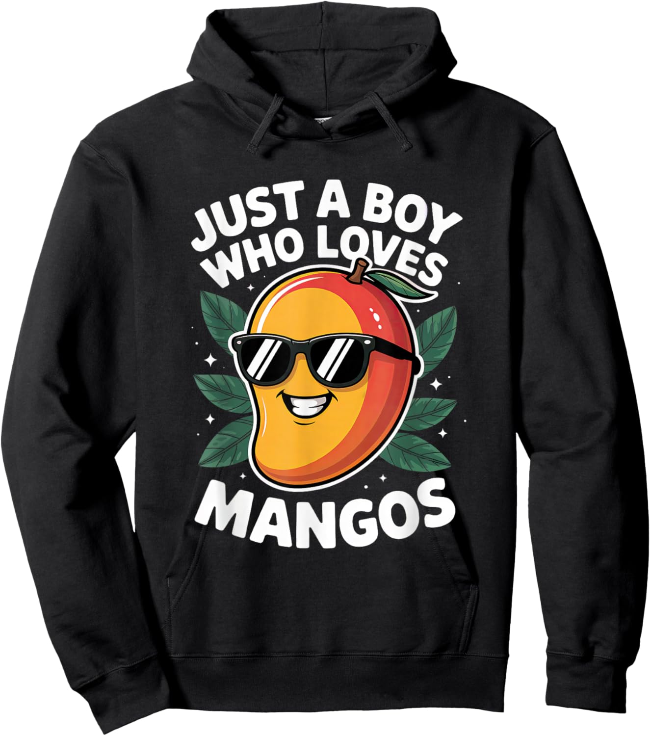 Just a Boy Who Loves Mangos Mango Fruit Men Boys Kds Teens Hoodie - Hoodie | Black