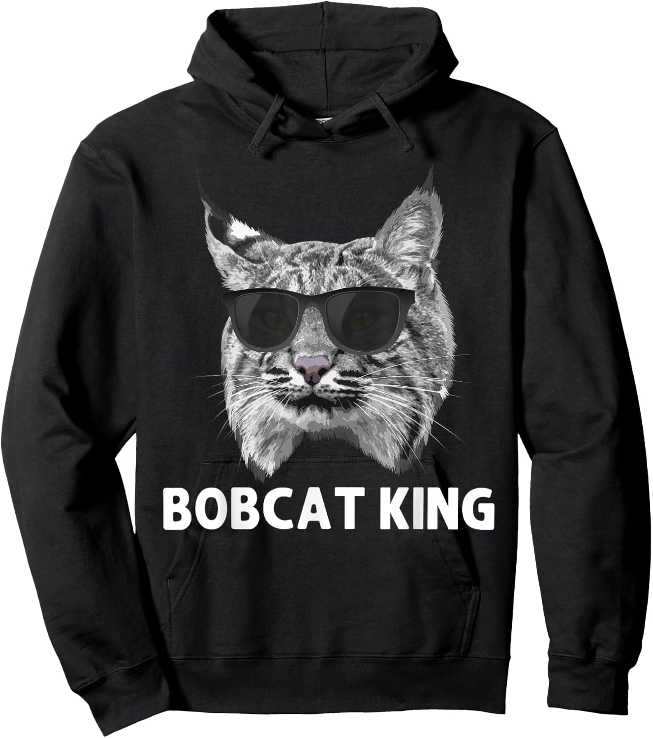 Cool Bobcat Art Dad Father Animal Bobcat Lover Hoodie - Hoodie | Black