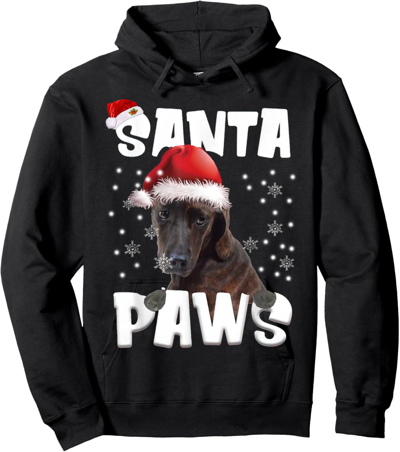 Funny Plott Hound Christmas Lights Tree Dog Lover Xmas Men Women Hoodie - Hoodie | Black