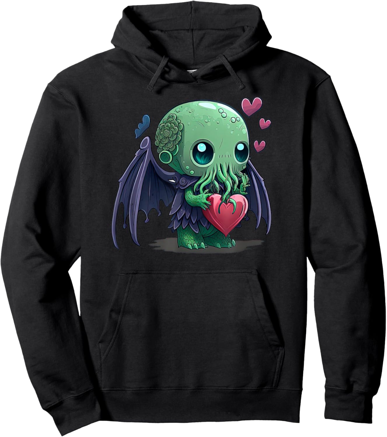 Einzigartige niedliche Cthulhu-Kunst, Valentinstag Hoodie - Hoodie | Black