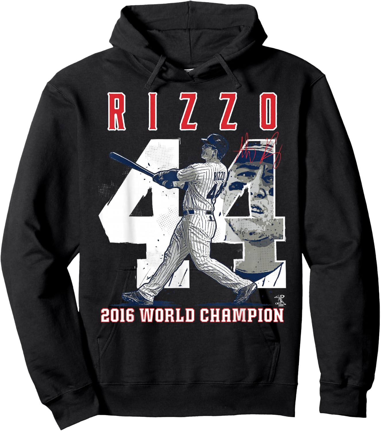 Anthony Rizzo Player Number (2016 World Champion) Hoodie - Hoodie | Black