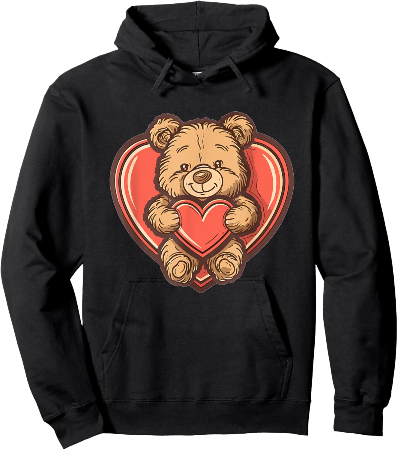 Cartoon Teddy I Cute Teddy Bear Hoodie - Hoodie | Black