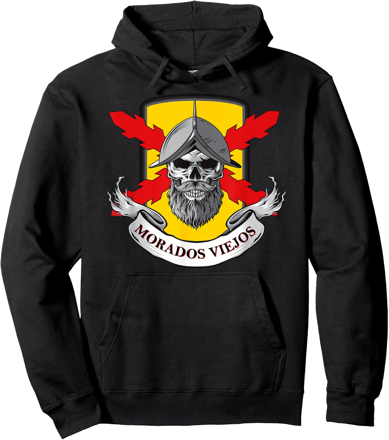 Tercios españoles. Tercio morados viejos. Skull. Borgoña. Hoodie - Hoodie | Black