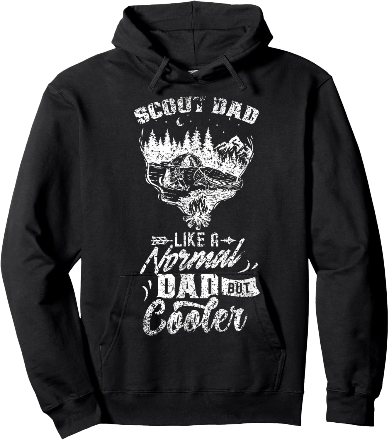 Scout Dad Like A Normal Dad But Cooler Scouting Scouts Hoodie - Hoodie | Black
