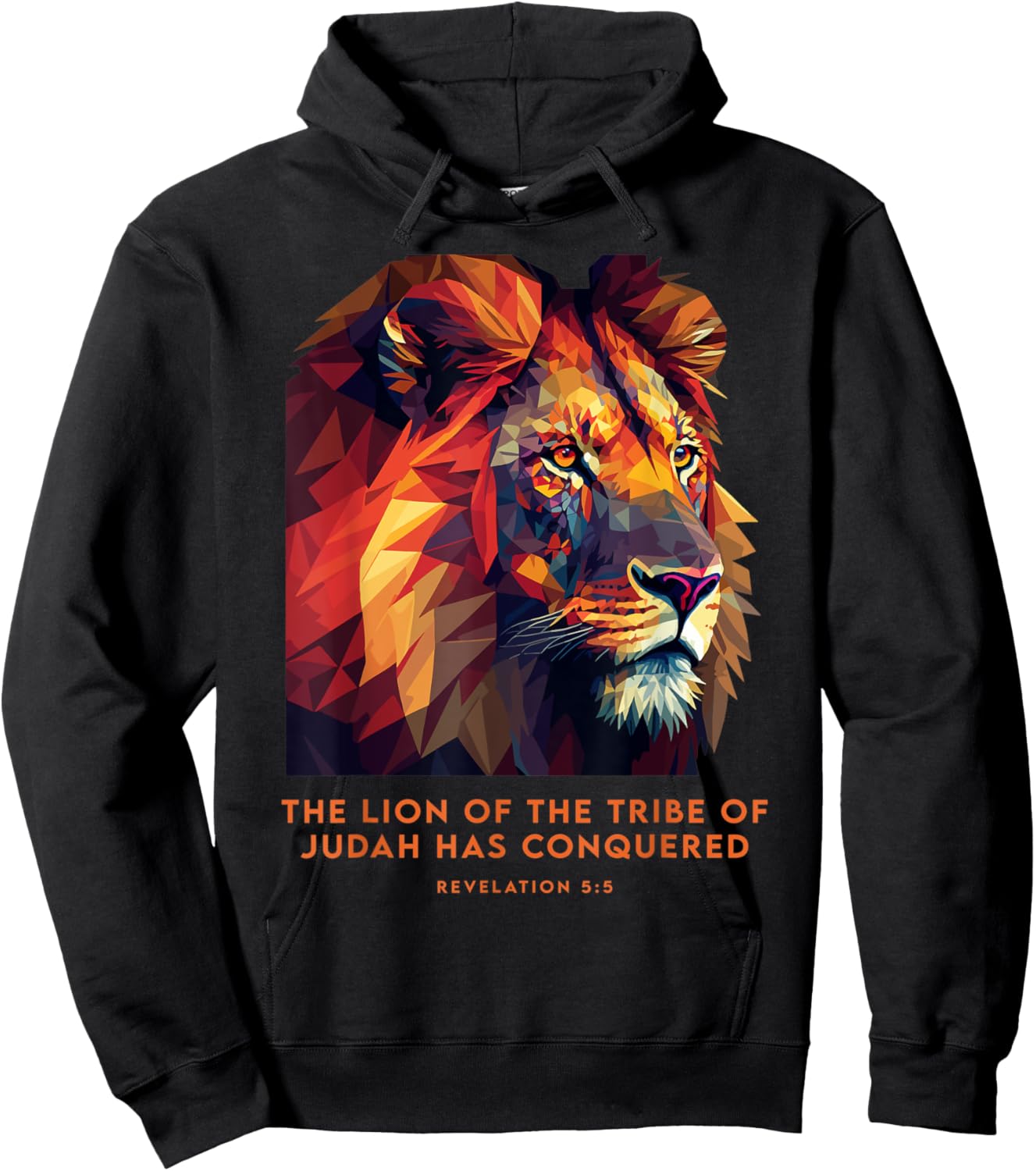 Lion of Judah Jesus Revelation Bible Verse Christian Hoodie - Hoodie | Black