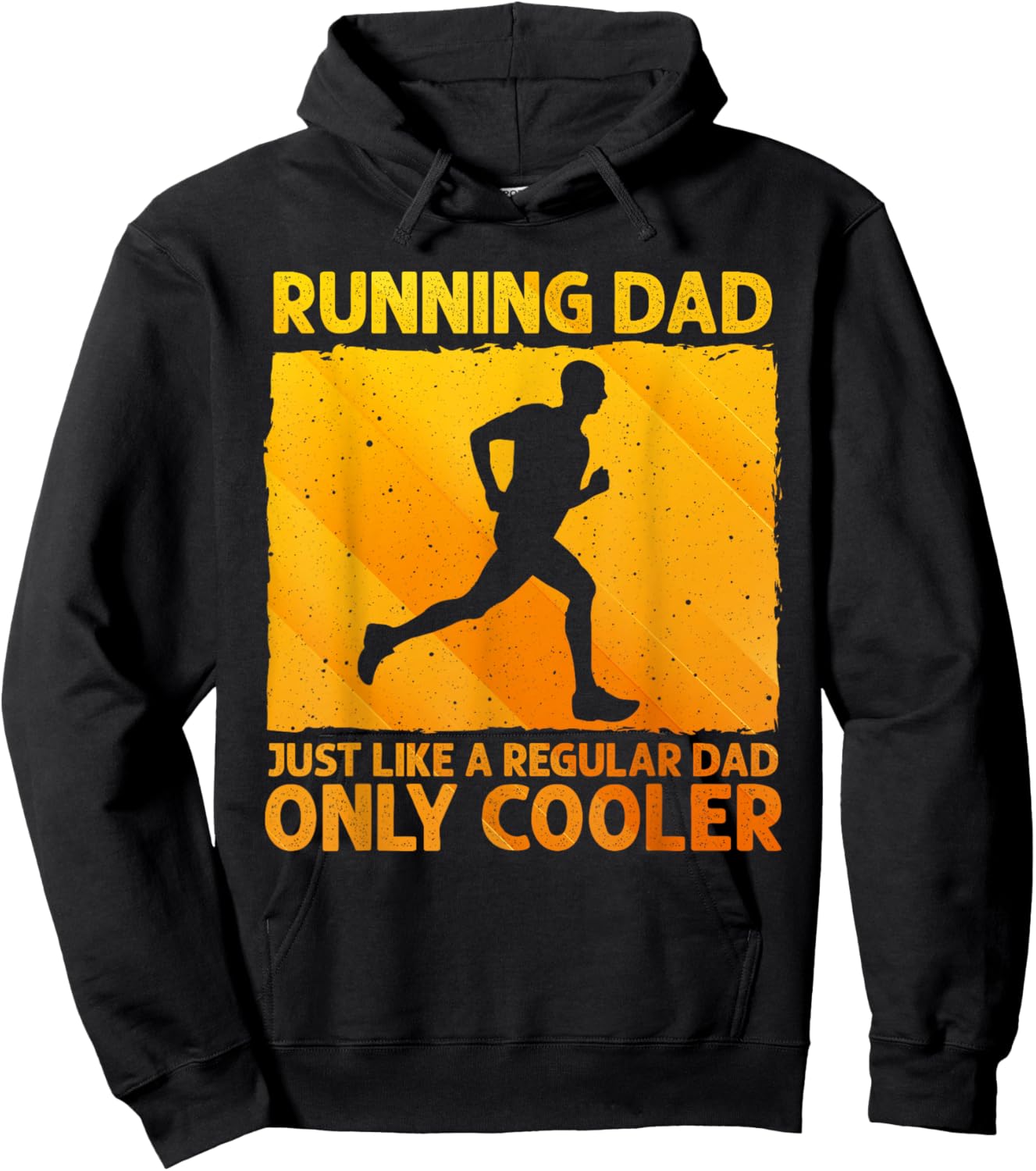 Funny Running Dad Marathon Runner Coach Marathoner Hoodie - Hoodie | Black