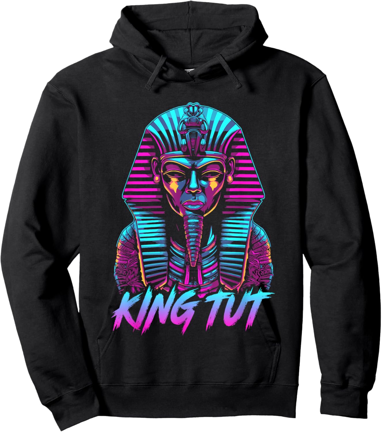 Egyptian Pharaoh Ancient Egypt King Tut Tutankhamun Retro Hoodie - Hoodie | Black