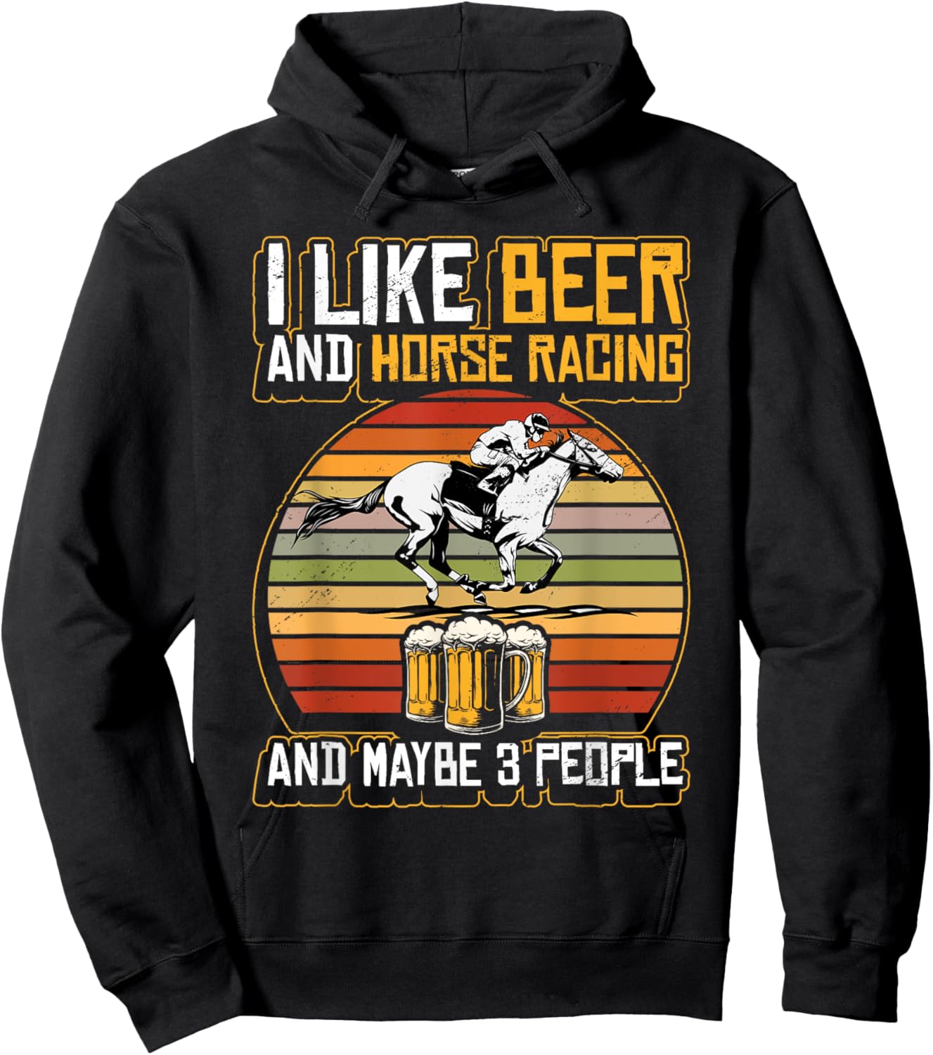 Funny Horse Racing Derby Horse Betting Race Horser Owner Hoodie - Hoodie | Black