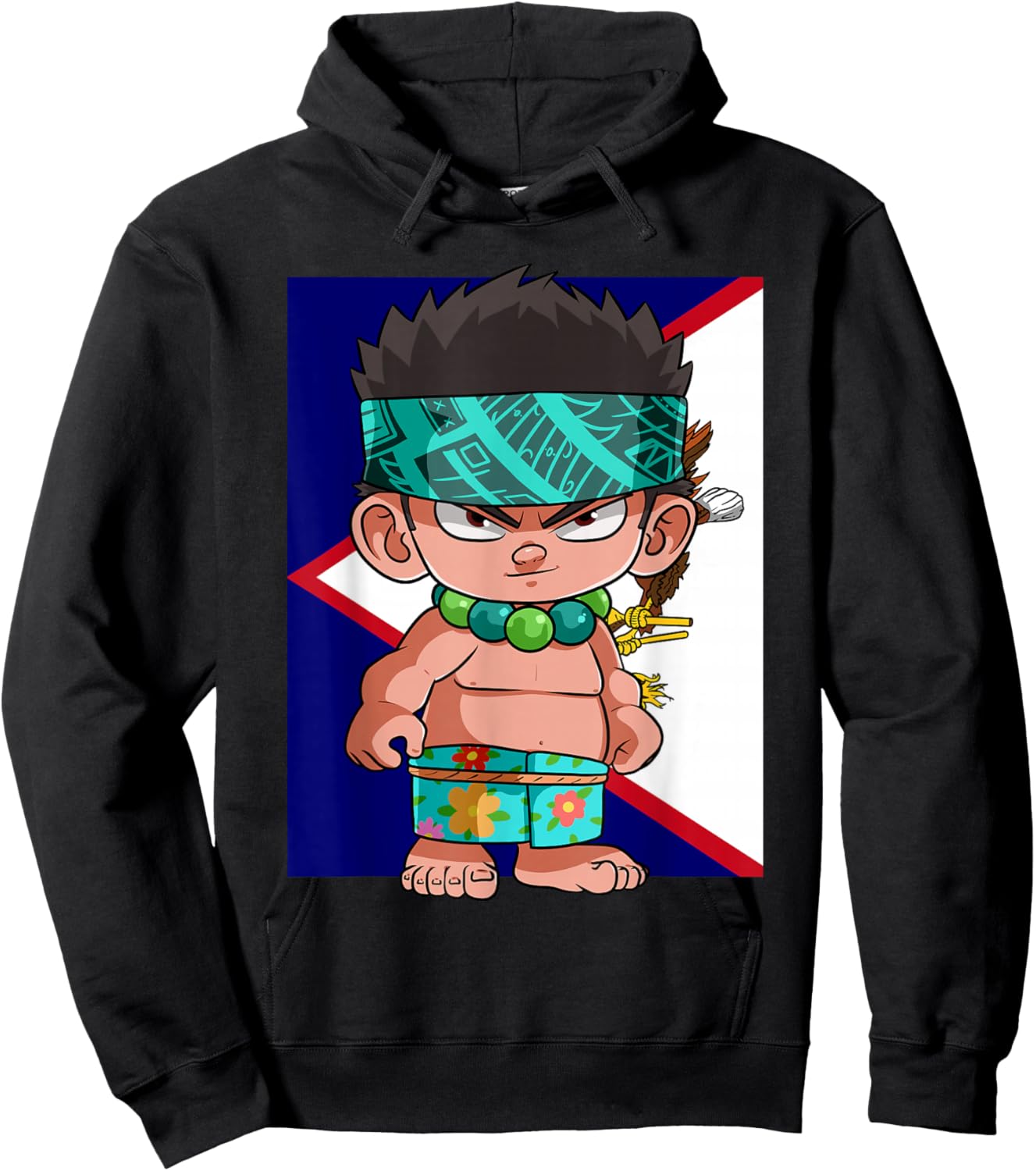 American Samoan Pride Polynesian Samoa Flag Kids AIGA Hoodie - Hoodie | Black