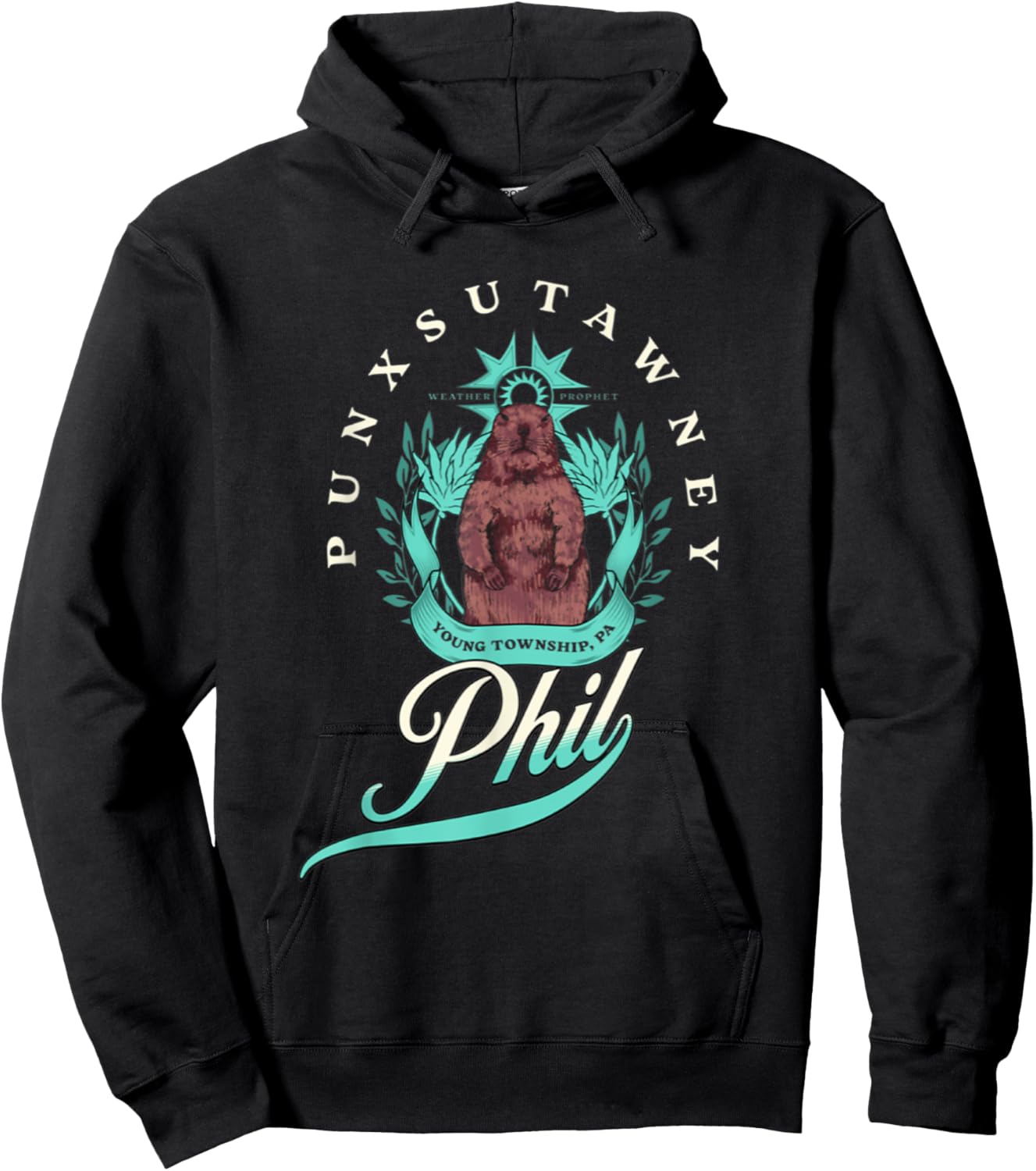 Weather Prophet Punxsutawney Phil GroundHog Day Hoodie - Hoodie | Black