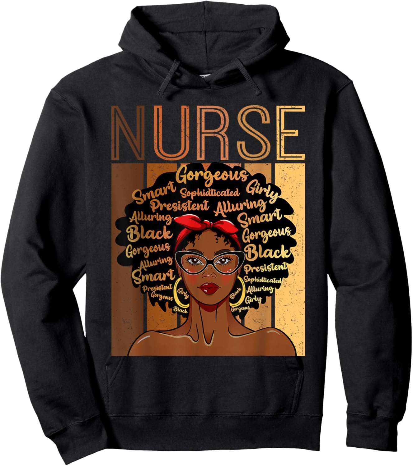 Black Strong Nurse Afro Love Melanin African American Hoodie - Hoodie | Black