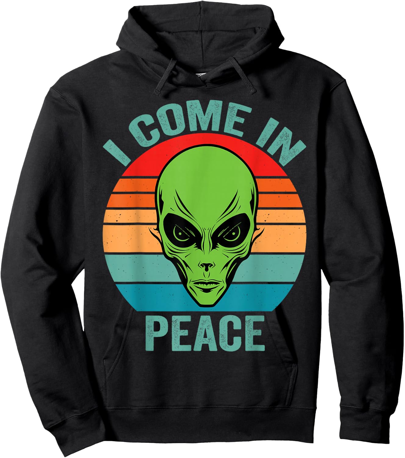 I Come In Peace im Peace Matching Couples Alien Hoodie - Hoodie | Black