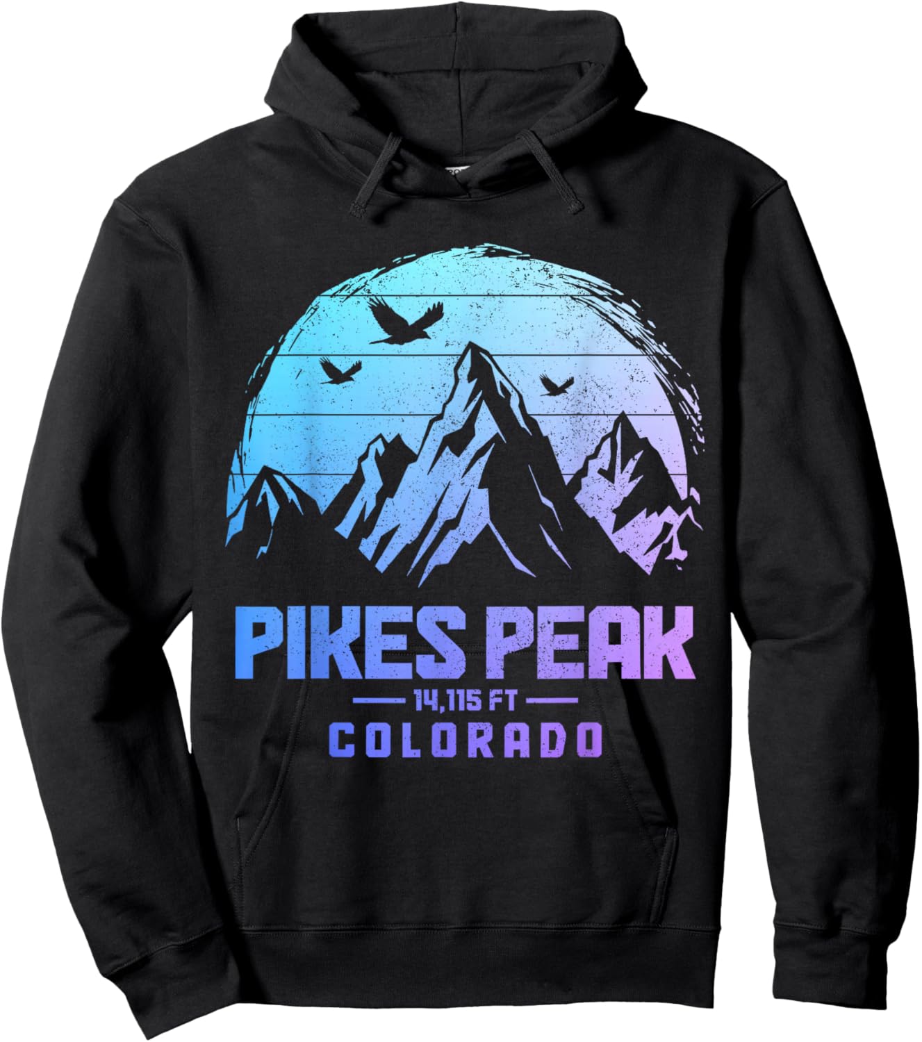 Pikes Peak Colorado Rocky Mountains Climbing Souvenirs Hoodie - Hoodie | Black