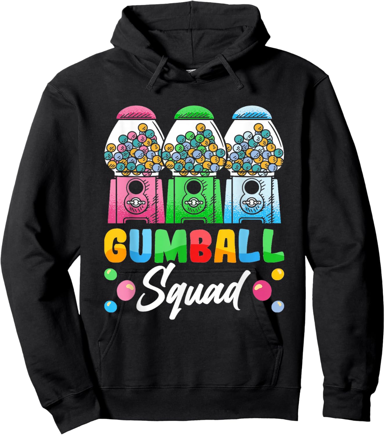 "Gumball Squad" Funny Gumball Machine Hoodie - Hoodie | Black