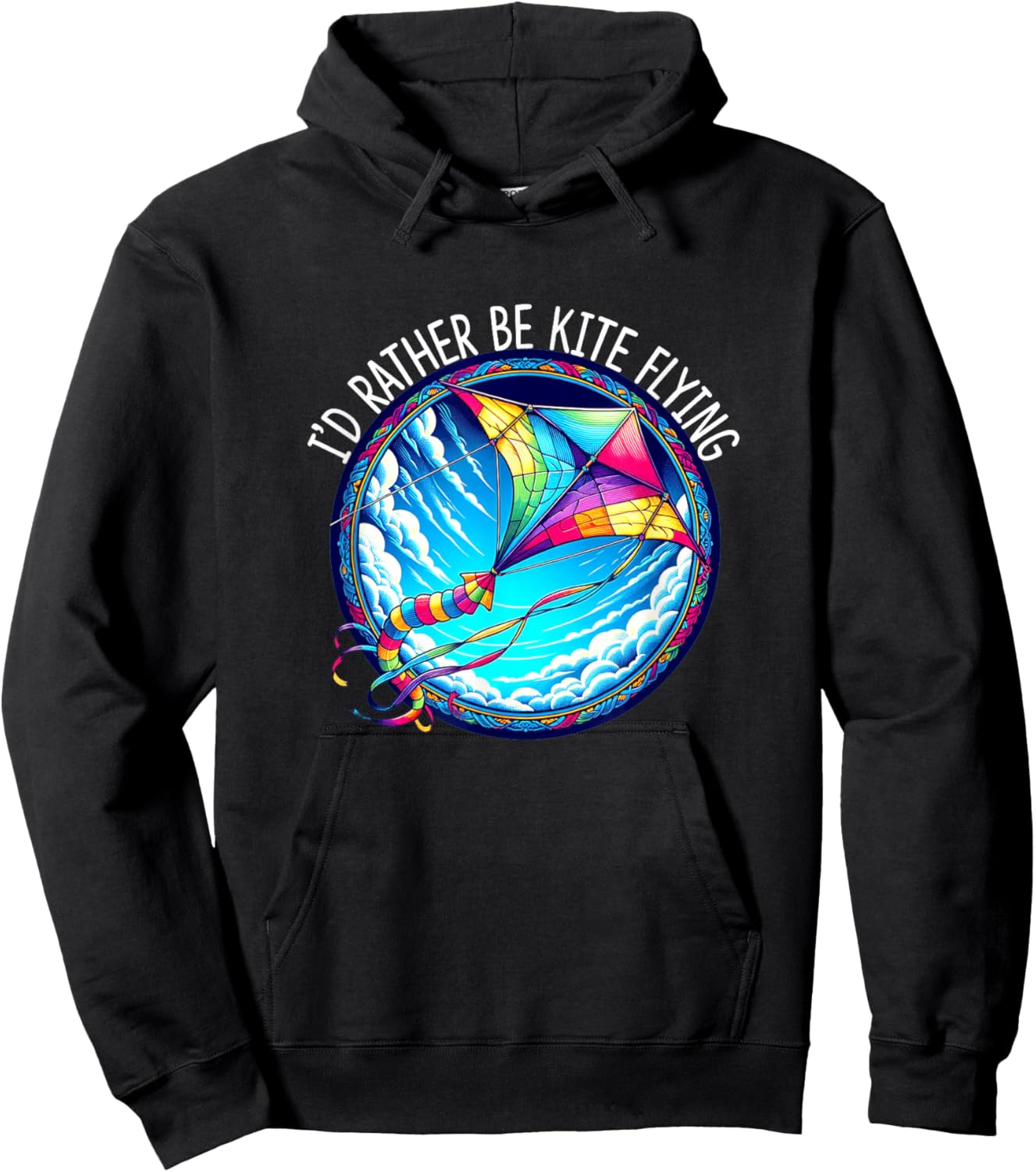 I'd Rather Be Kite Flying Hoodie - Hoodie | Black