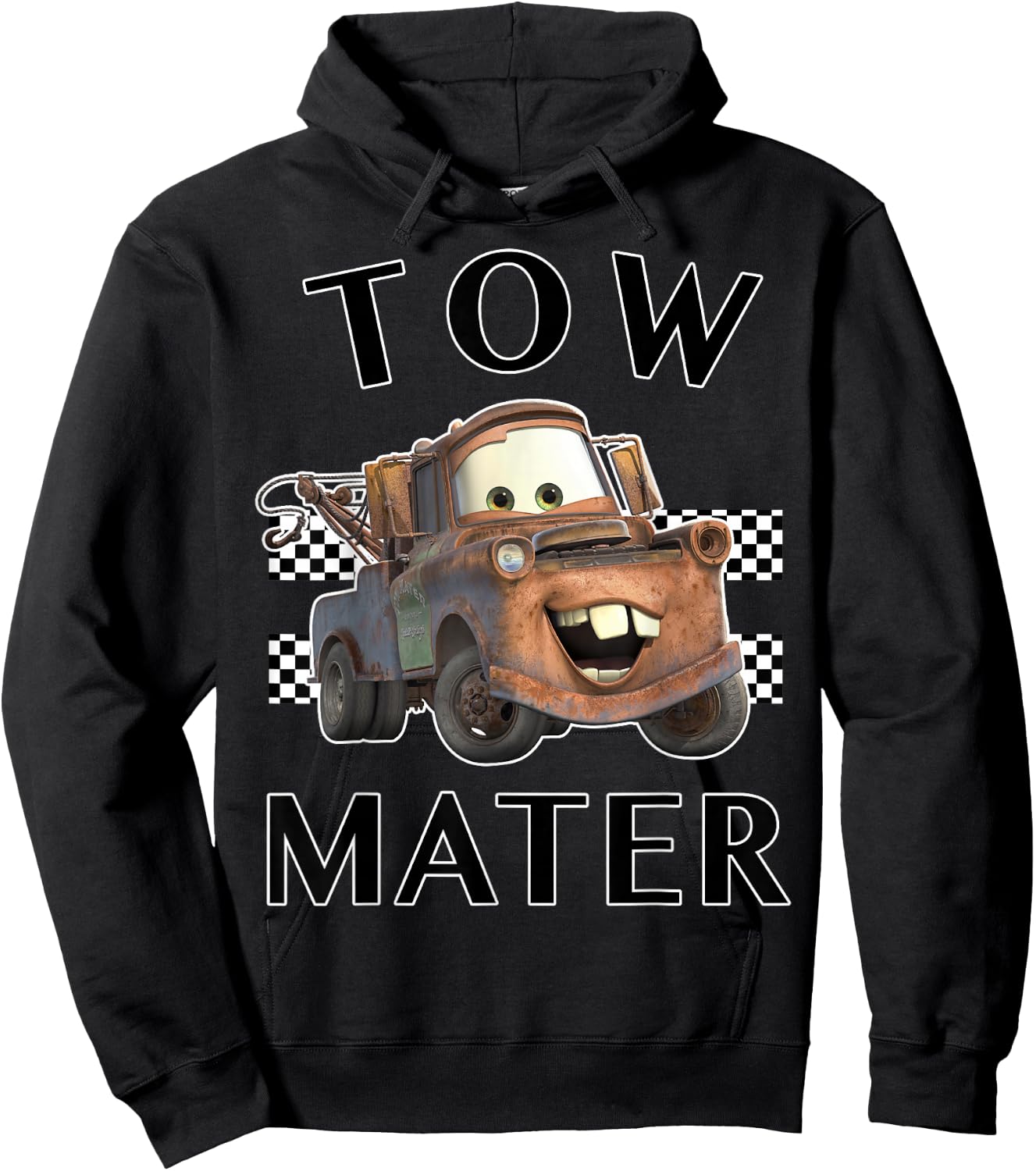 Disney Pixar Cars Tow Mater Finish Graphic Hoodie - Hoodie | Black