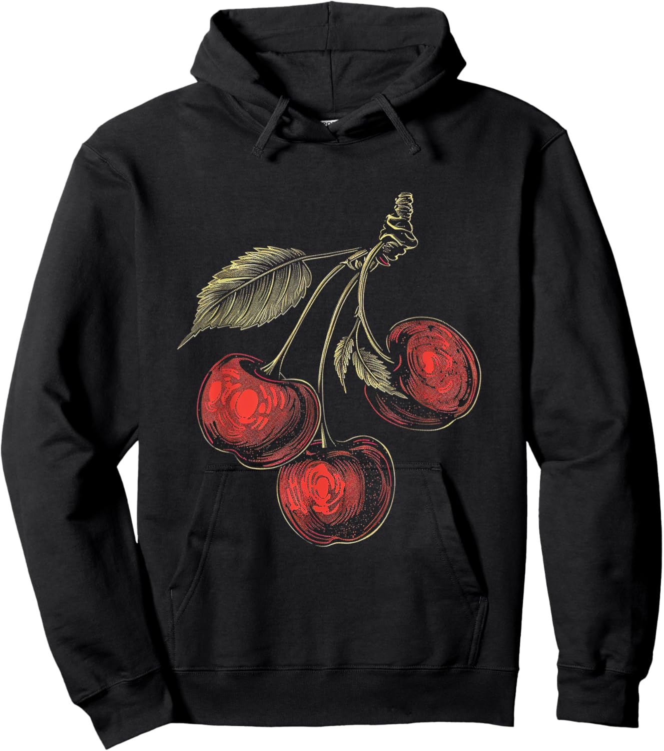 Vintage Cherry Hoodie - Hoodie | Black