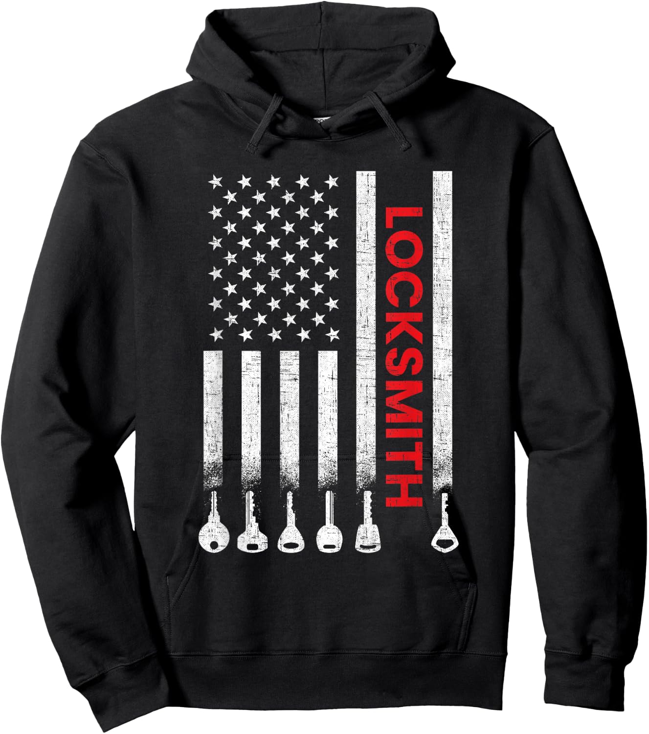 Locksmith American Flag, locksmith Hoodie - Hoodie | Black