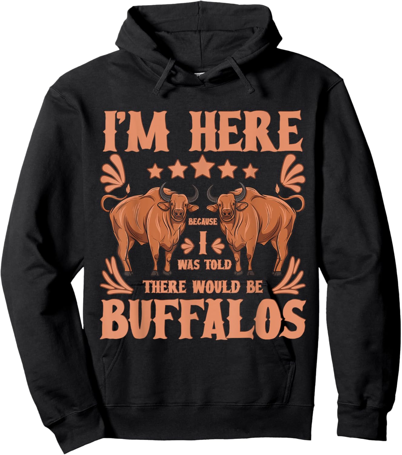 Buffalo Bison Lover I Was Told There Would Be Buffalos Hoodie - Hoodie | Black
