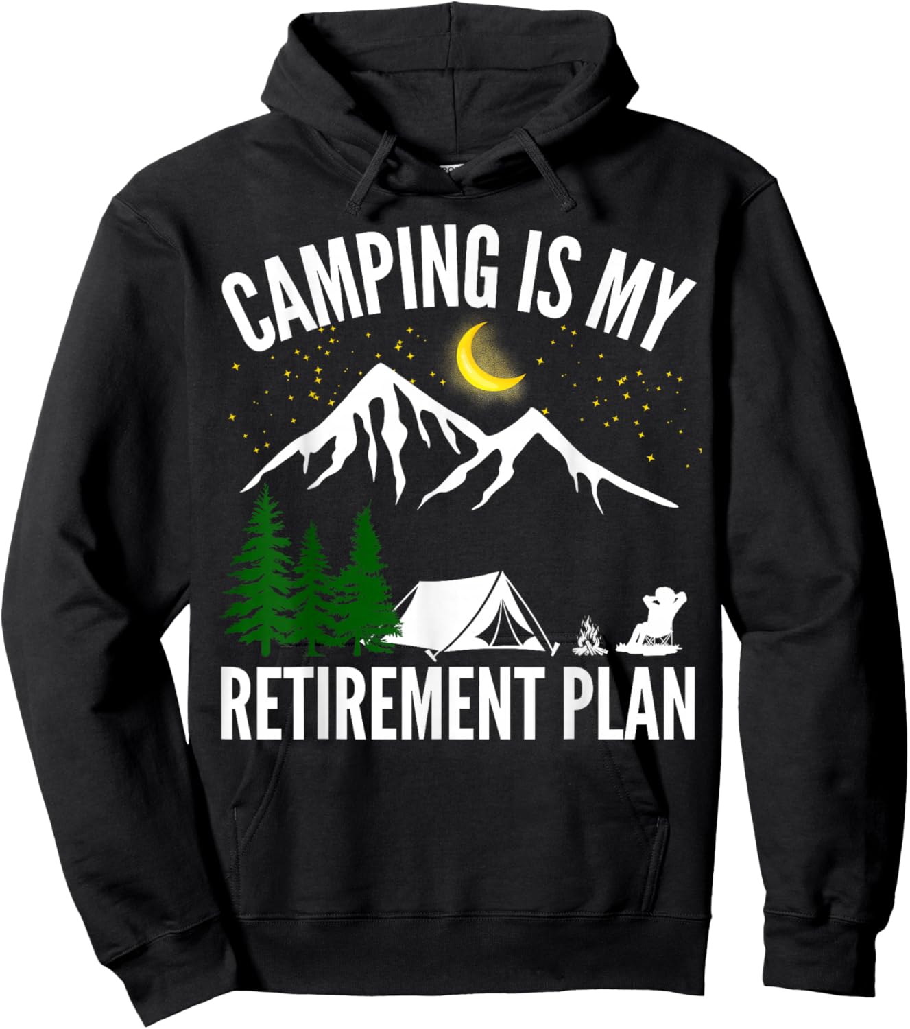 Camping is My Retirement Plan Party Adventure Outdoor Team Hoodie - Hoodie | Black