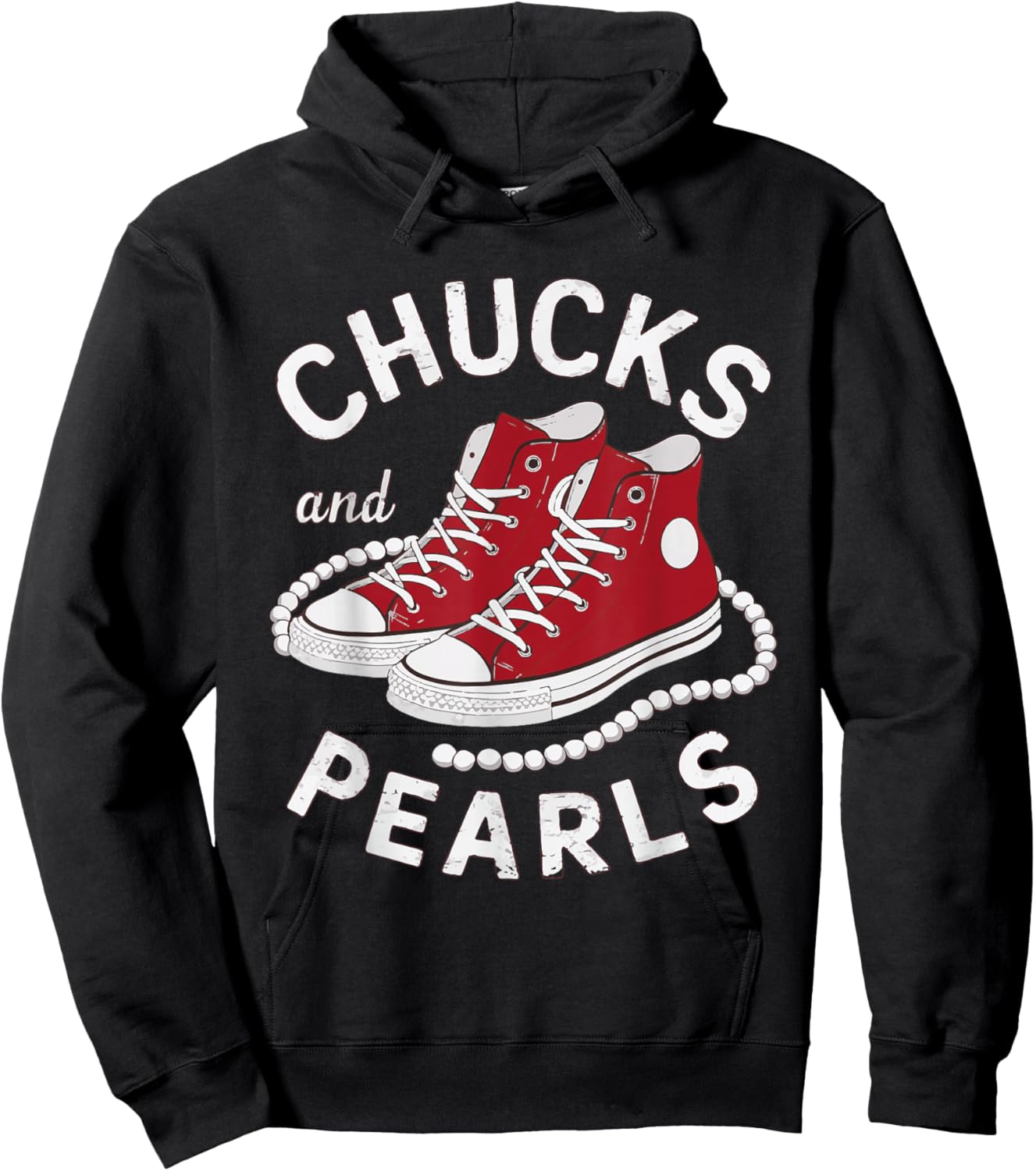 Chucks And Pearls Cute Men Women Hoodie - Hoodie | Black