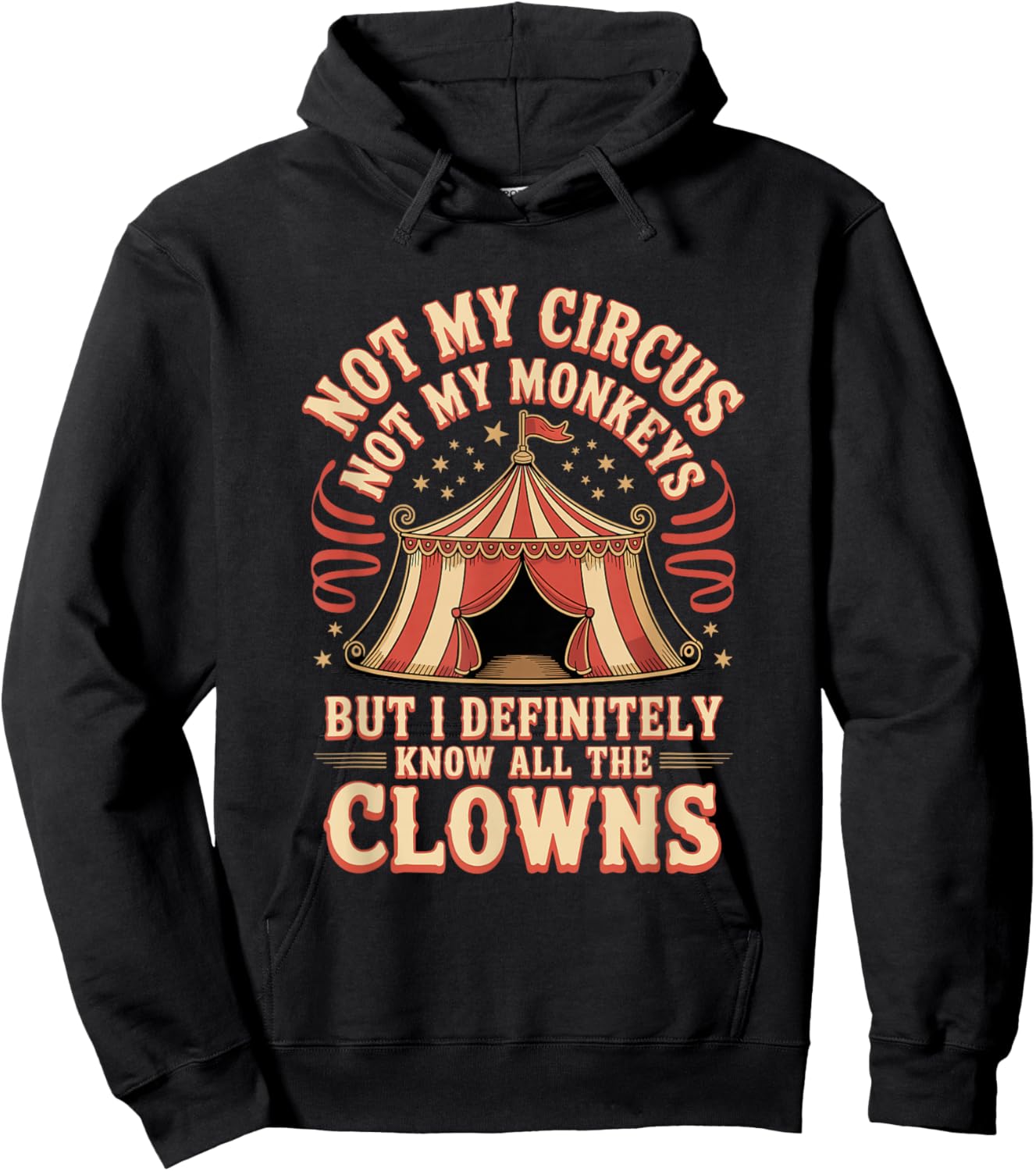 Not My Circus Not My Monkeys Clowns Hoodie - Hoodie | Black