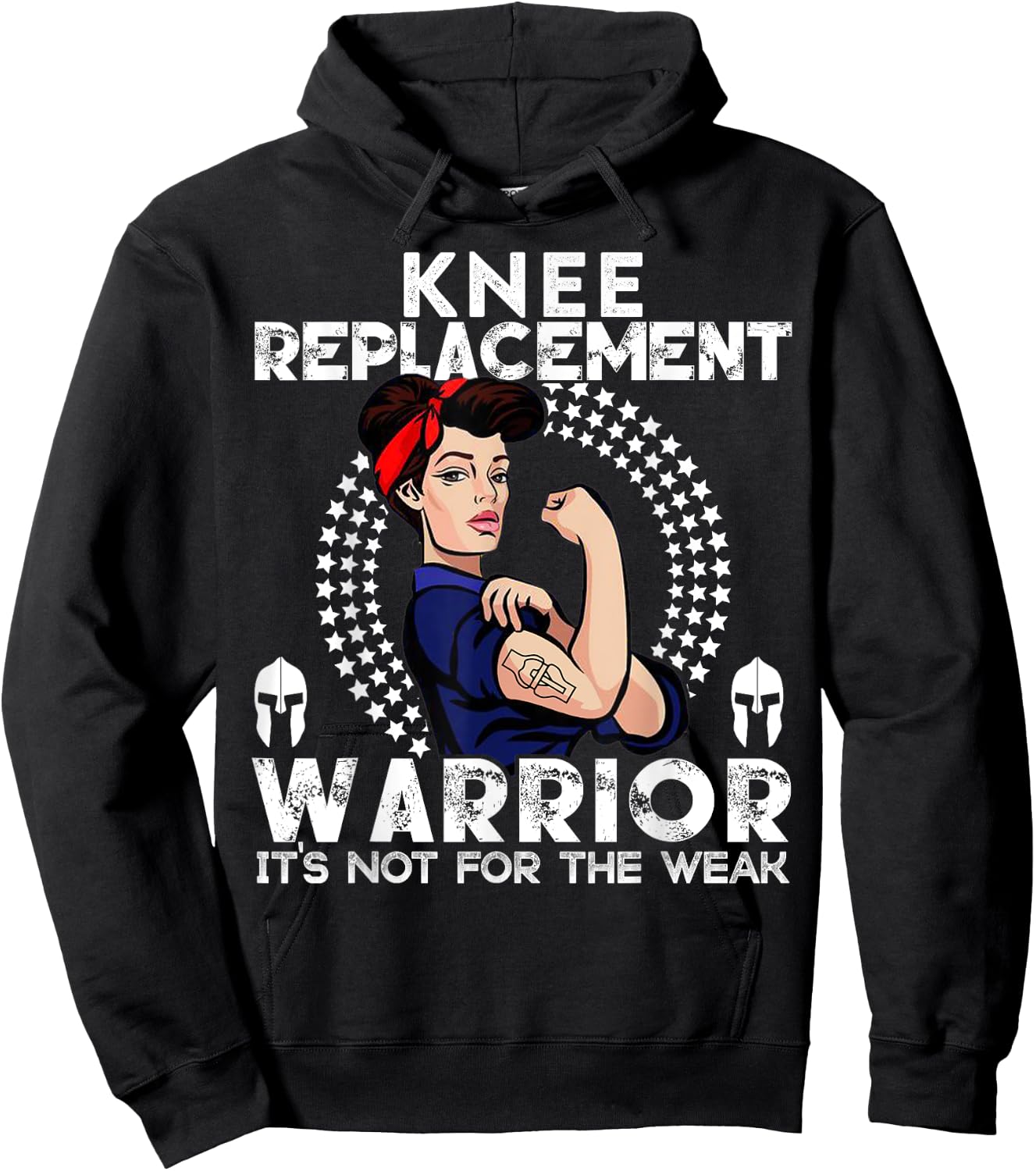Knee Replacement women Warrior Awareness Gift Hoodie - Hoodie | Black