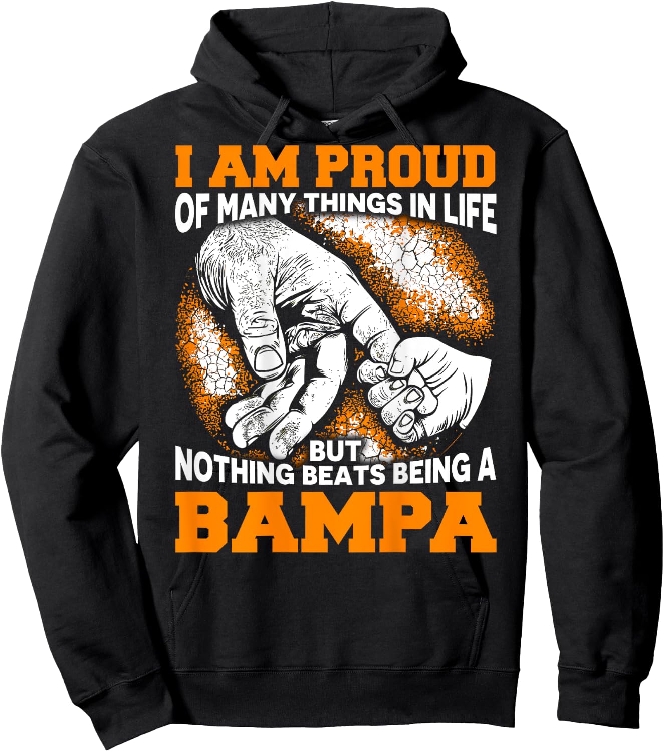 I Am Proud Being Bampa Christmas Gift Grandpa Dad Hoodie - Hoodie | Black