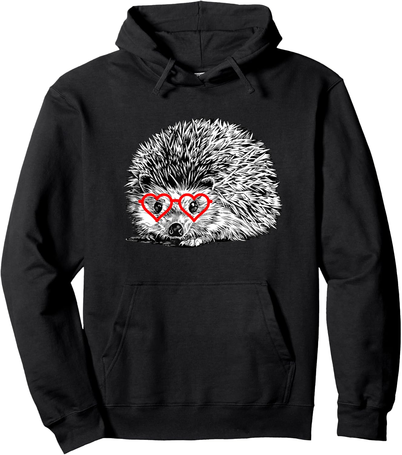 The Pawster Hedgehog Valentines Day Pet Mom Animal Lover ,Black,Small Hoodie - Hoodie | Black