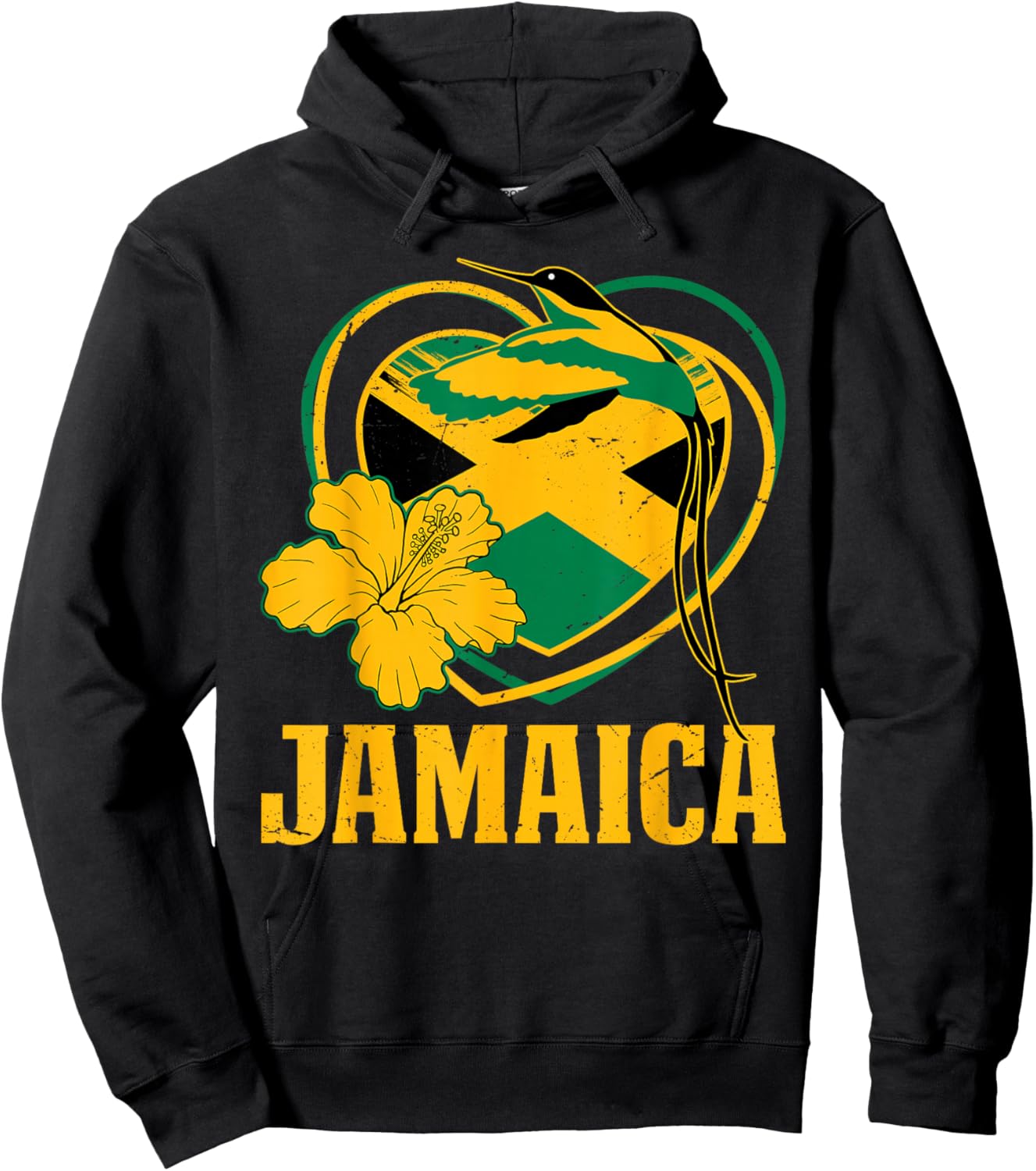 Funny Jamaica Independence Day 1962 Jamaican Doctor Bird Hoodie - Hoodie | Black