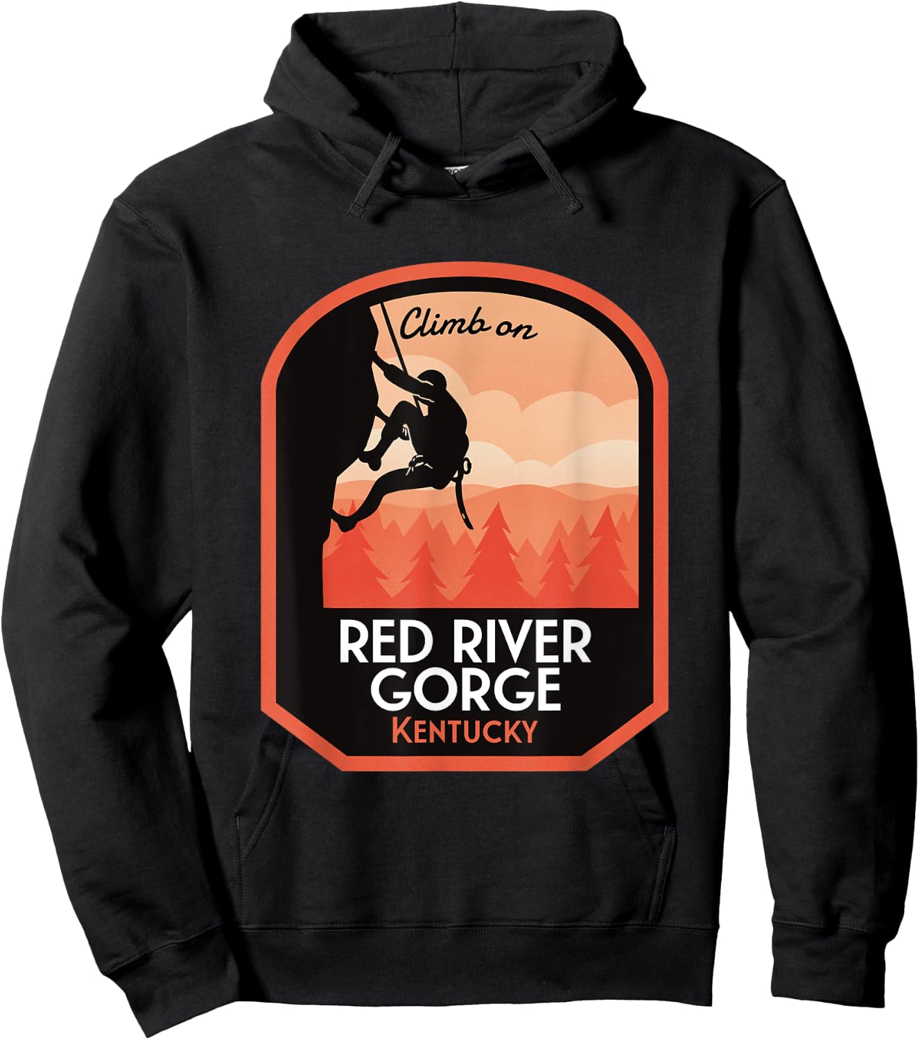 Red River Gorge Kentucky Rock Climbing Hoodie - Hoodie | Black