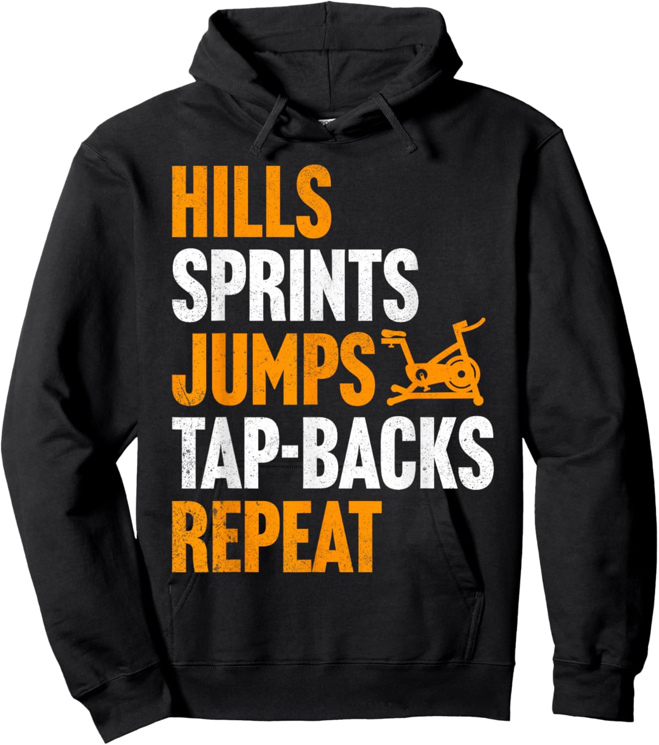 Indoor Cycling Hills Sprints Jumps Tap-Backs Spinning Hoodie - Hoodie | Black