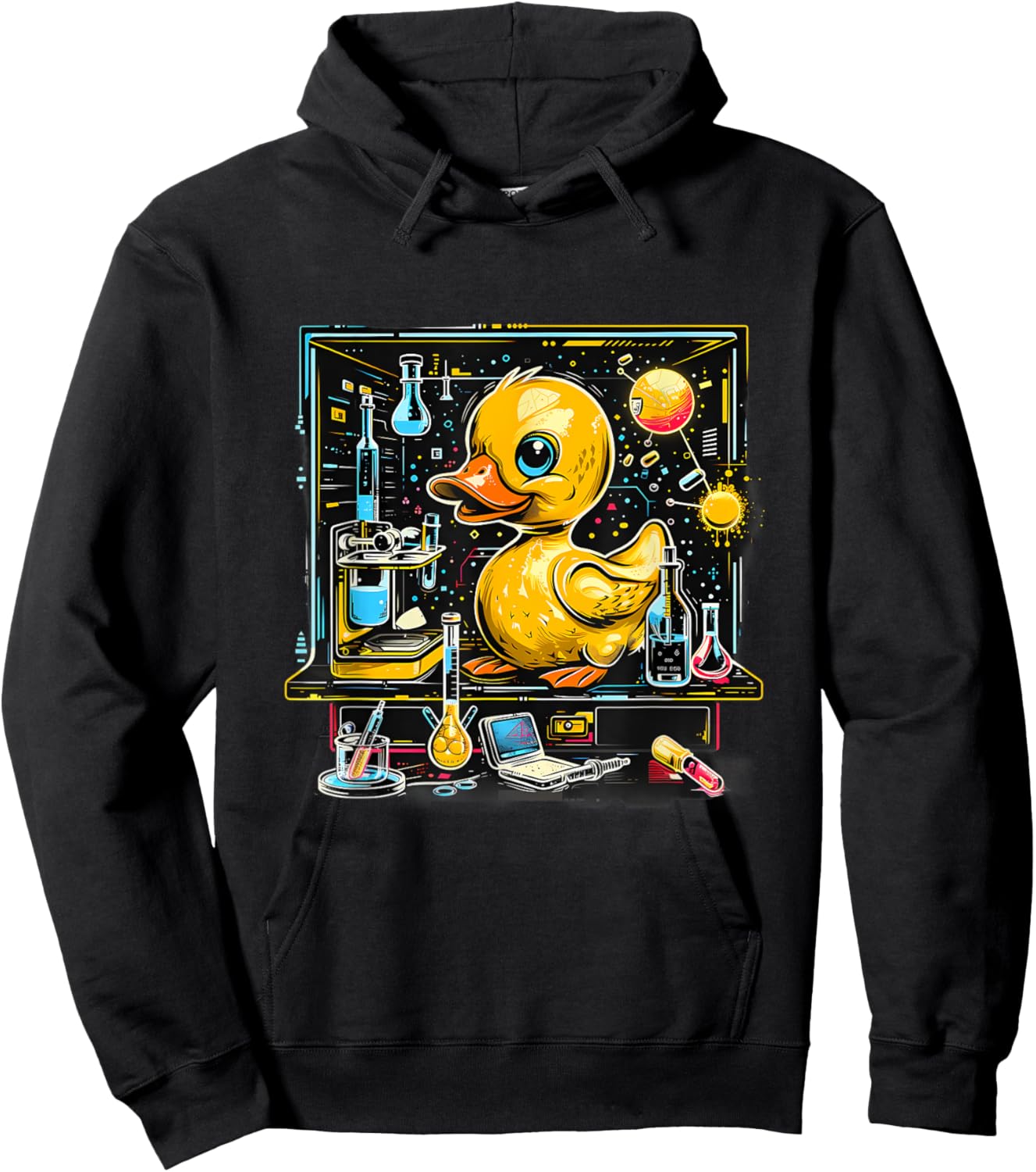 Rubber Duck Science Chemists Physics Teacher Rubber Duckie Women Kids Hoodie - Hoodie | Black