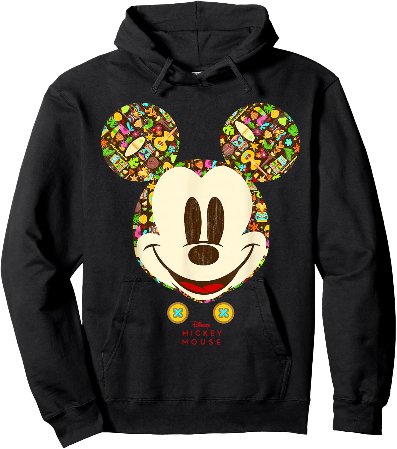 Disney Year of The Mouse Tiki Holiday Mickey July Small Hoodie - Hoodie | Black