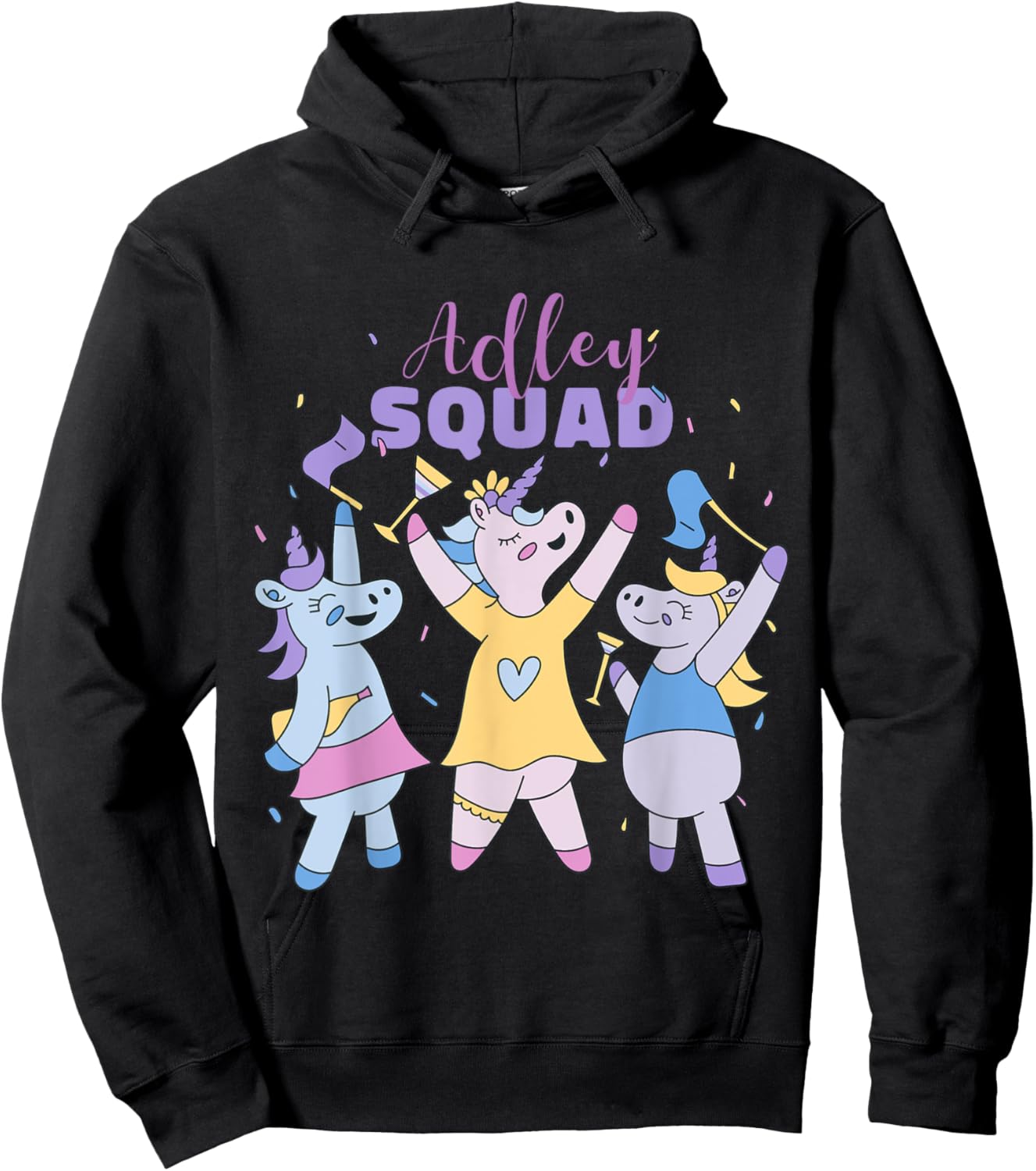 Adley Merch Unicorn Design Hoodie - Hoodie | Black