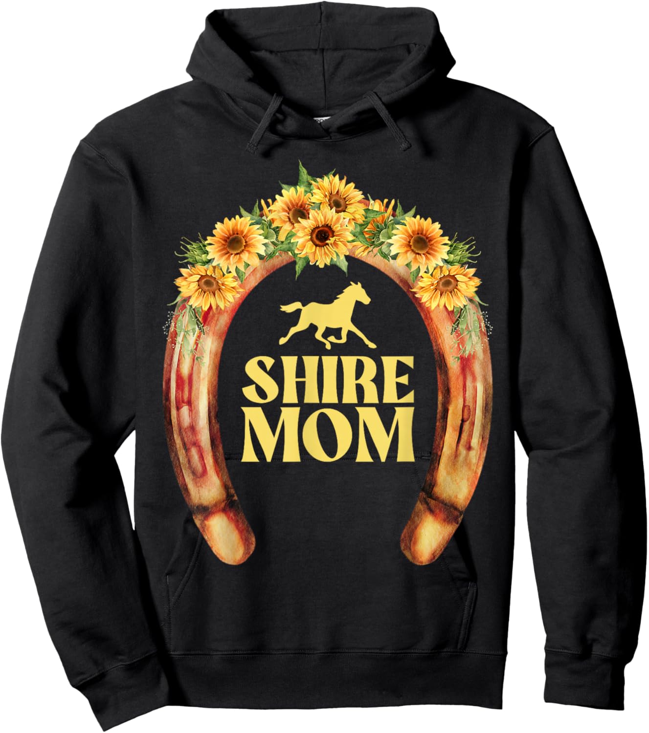Shire Horse Mom, Shire Horse Hoodie - Hoodie | Black