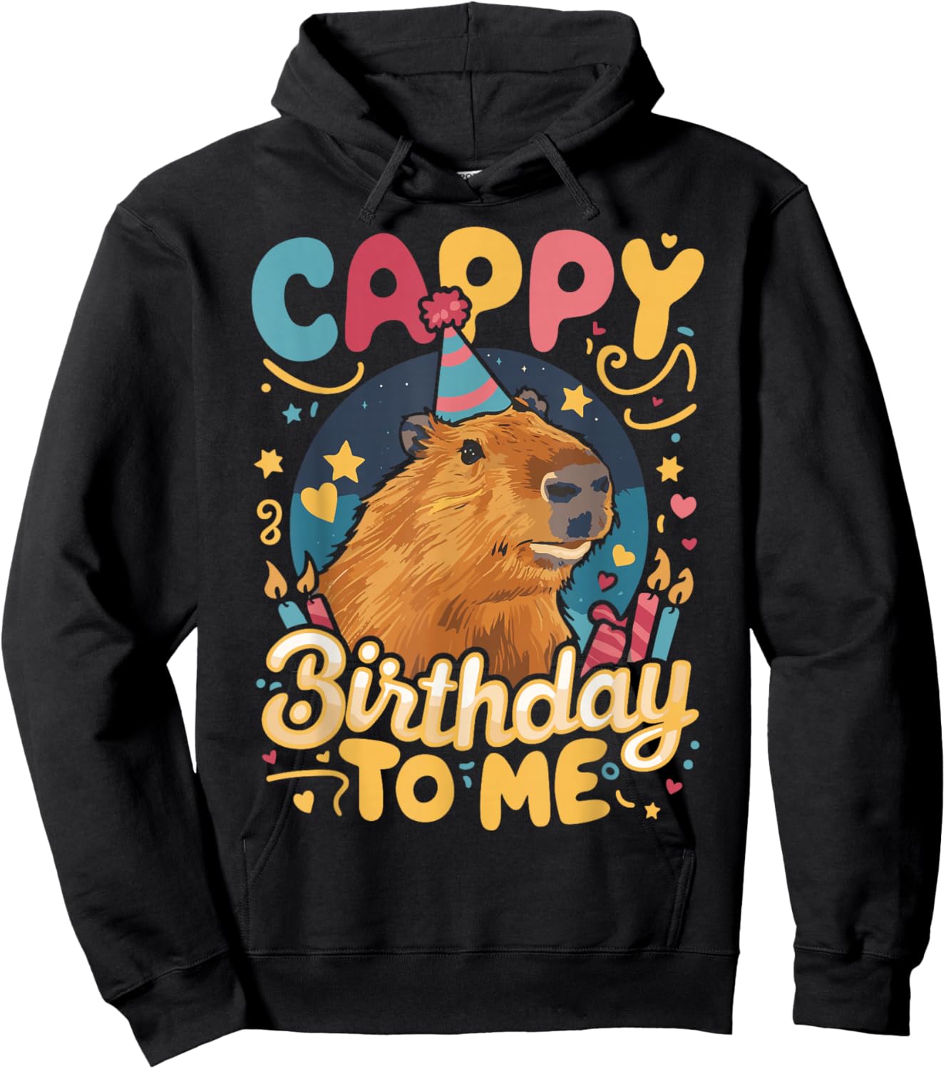 Cappy Birthday To Me Capy Birthday Hoodie - Hoodie | Black