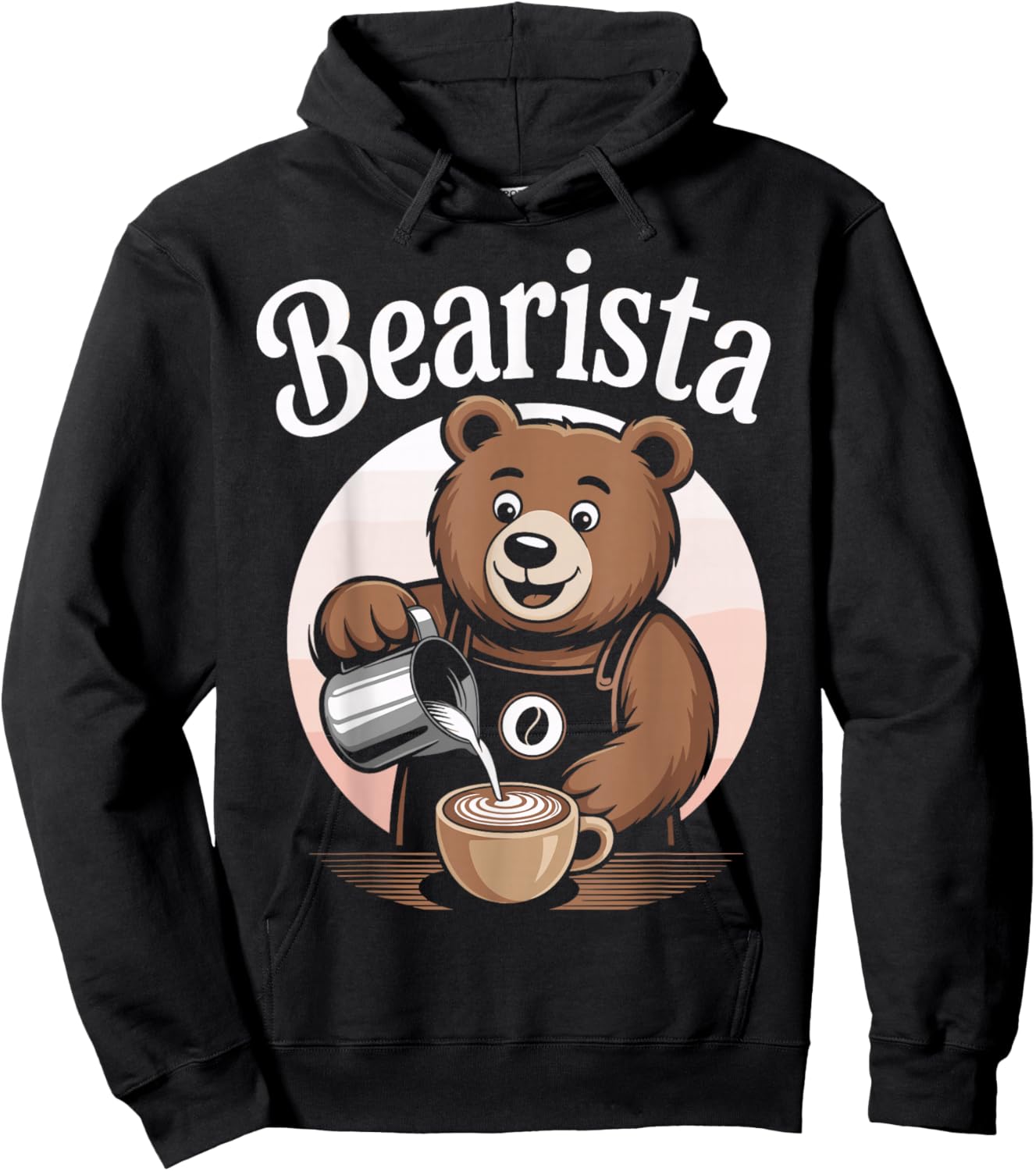 Bearista Bear Funny Coffee Barista Hoodie - Hoodie | Black