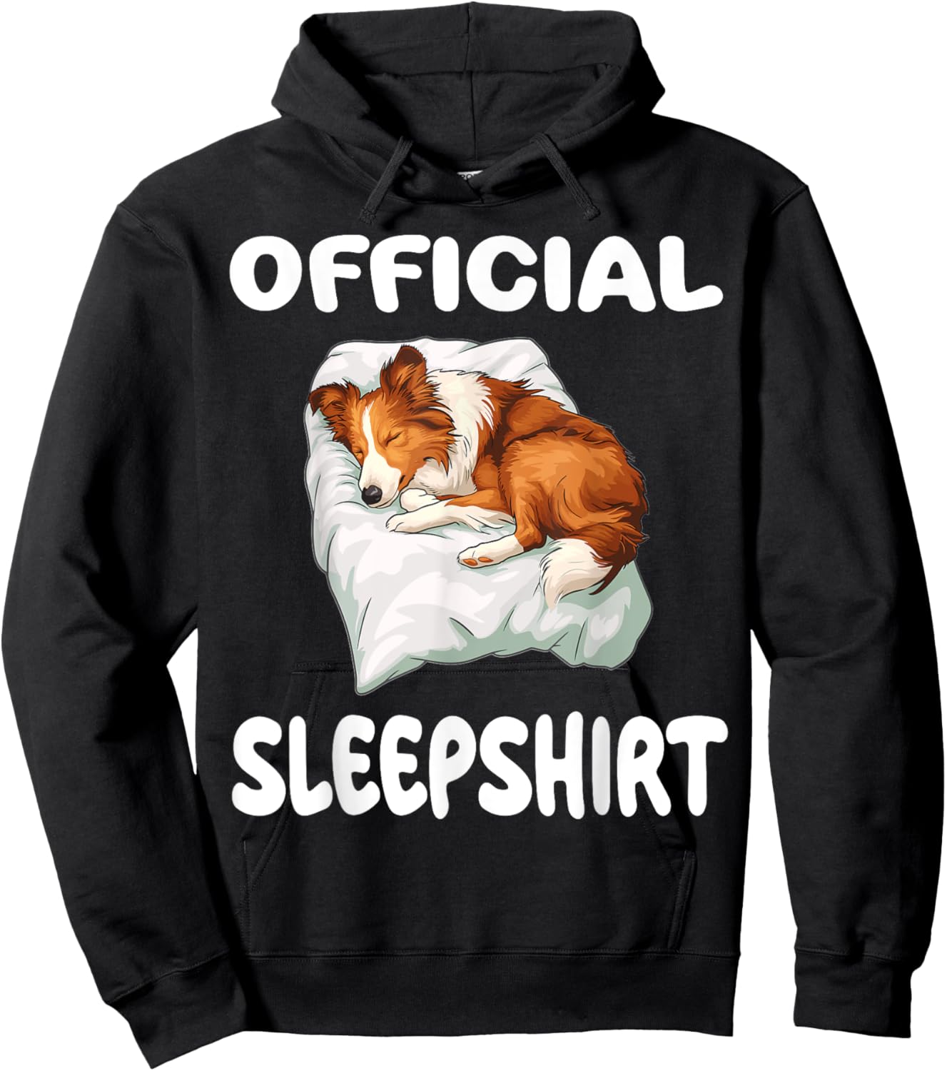 Collie Dog Official Sleepshirt Pajamas Nightgown Men Women Kids Hoodie - Hoodie | Black