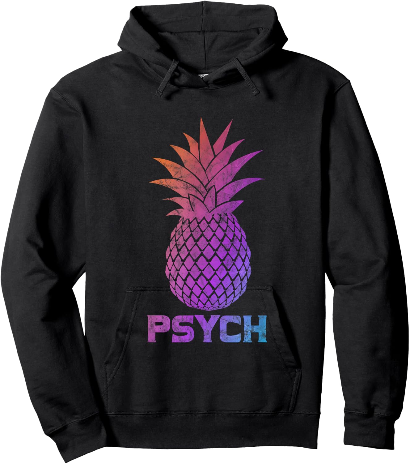 Psych Iconic Pineapple Awesome Sweet Fruit Summer Gift Hoodie - Hoodie | Black